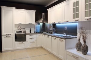 Modern cream coloured kitchen